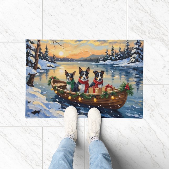 Cane Corso Christmas Boat Holiday Doormat (Indoor)