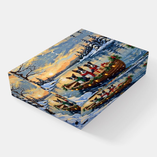 Cane Corso Christmas Boat Holiday Paperweight (Angled)