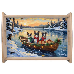Cane Corso Christmas Boat Holiday Serving Tray