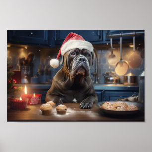 Cane Corso Christmas Cookies Festive Holiday Poster