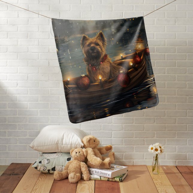 Cane Corso Christmas Festive Voyage Baby Blanket (In Situ)