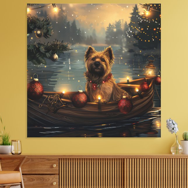 Cane Corso Christmas Festive Voyage Canvas Print (Insitu(LivingRoom))
