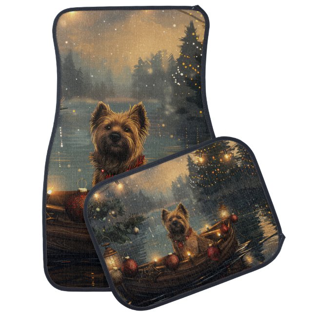 Cane Corso Christmas Festive Voyage Car Floor Mat (Set)