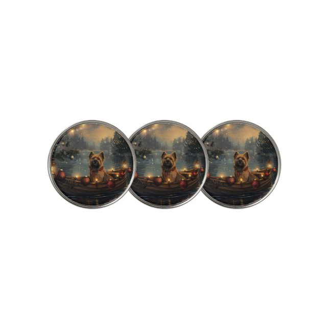 Cane Corso Christmas Festive Voyage Golf Ball Marker (3 Up)