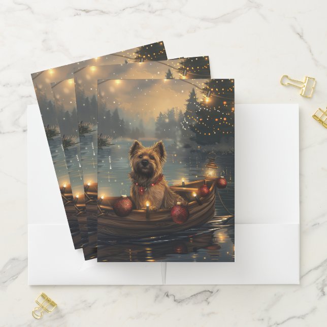 Cane Corso Christmas Festive Voyage Pocket Folder (In Situ)
