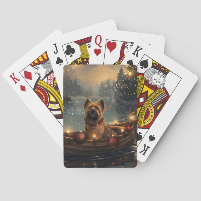 Cane Corso Christmas Festive Voyage Poker Cards (Back)