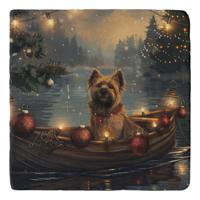 Cane Corso Christmas Festive Voyage Trivet (Front)