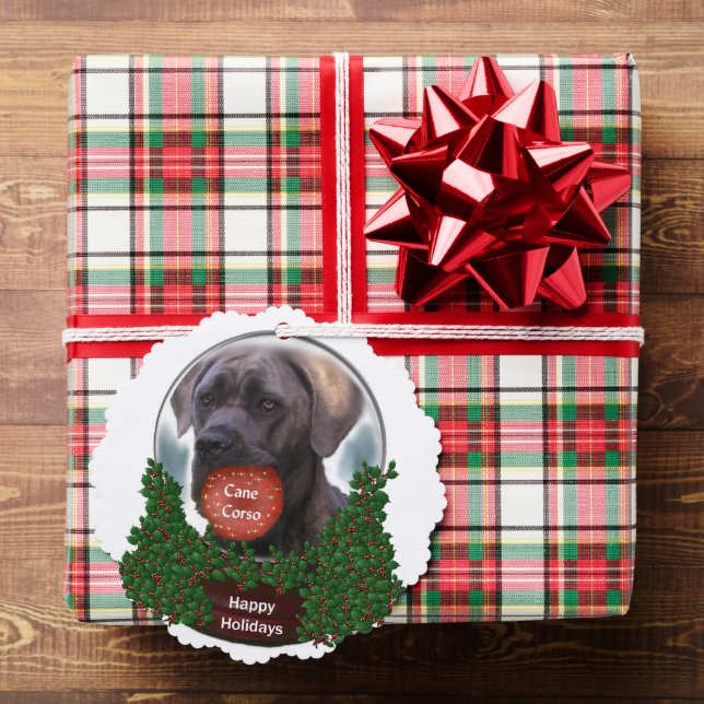 Cane Corso Christmas Ornament Card (Insitu (Gift))