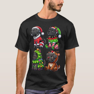Cane Corso Christmas Tree Santa Elf Costume Dog 1 T-Shirt