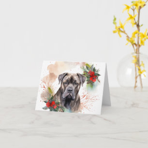 Cane Corso Christmas Wreath Festive Pup Card