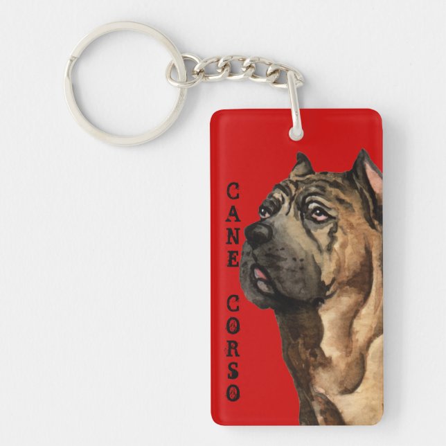 Cane Corso Color Block Keychain (Front)