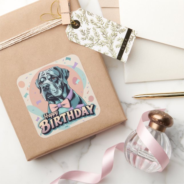 Cane Corso Colorful  Square Sticker (Gifting)