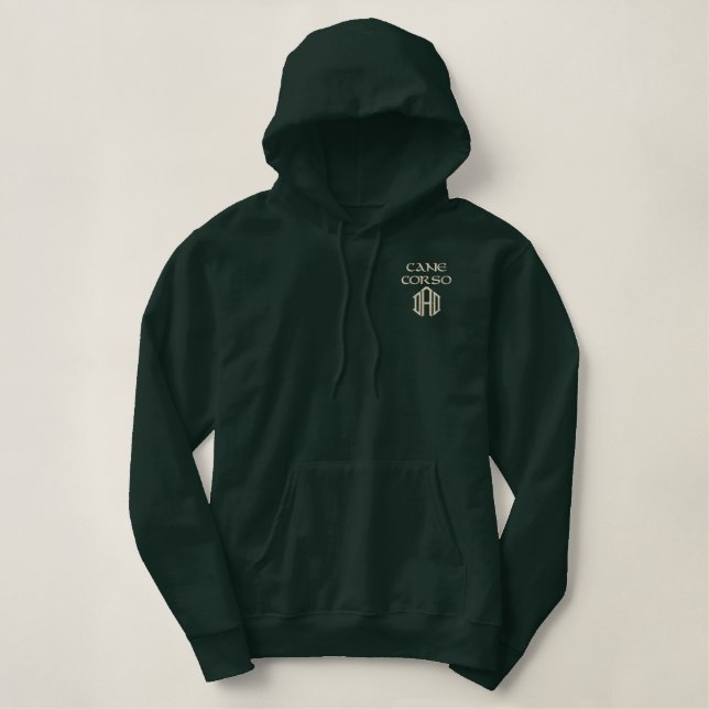 Cane Corso Dad Gifts Embroidered Hoodie (Design Front)