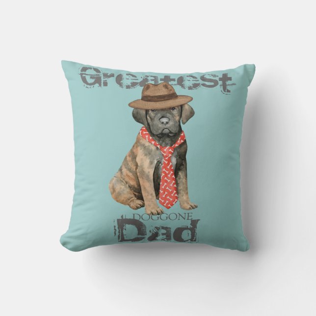 Cane Corso Dad Throw Pillow (Front)