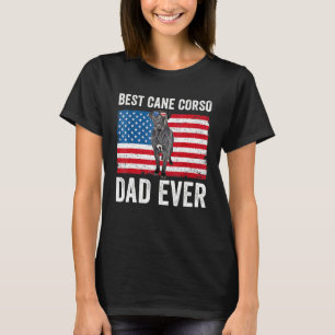 Cane Corso Dad Usa American Flag Cane Corso Dog O T-Shirt