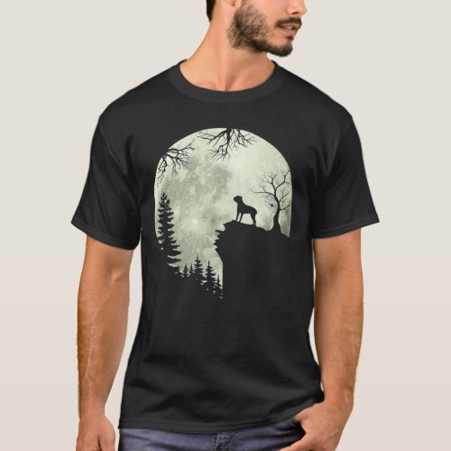 Cane Corso Dog and Moon Howl In Forest Dog Party T_Shirt