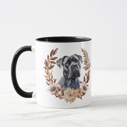 Cane Corso Dog Autumn Wreath Mug