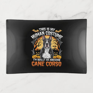 Cane Corso Dog Awesome Costume Halloween Trinket Tray