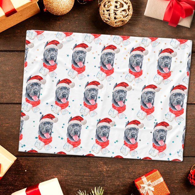 Cane Corso Dog Breed Christmas Stars Fleece Blanket (Creator Uploaded)