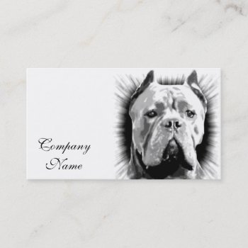 Cane Corso Dog Business Card by ritmoboxer at Zazzle