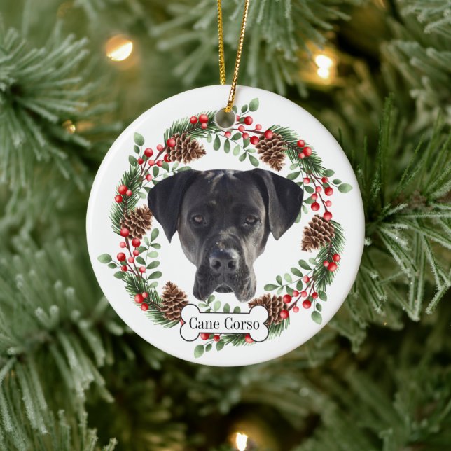 cane corso dog ceramic ornament (Tree)