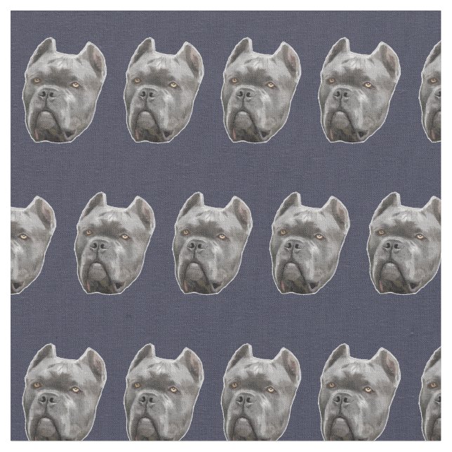 Cane Corso dog Custom Fabric (Close Up)