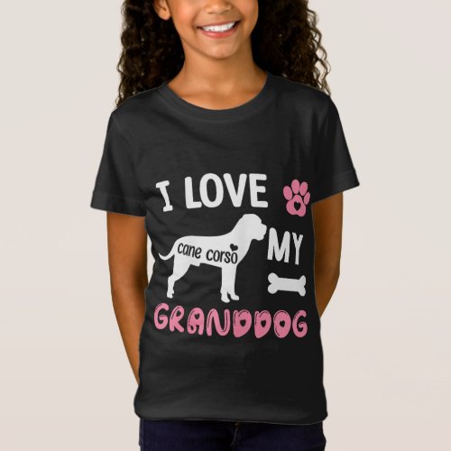 Cane Corso Dog Grandma Gifts Love My Granddog Dog  T_Shirt