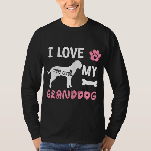 Cane Corso Dog Grandma Gifts Love My Granddog Dog  T_Shirt