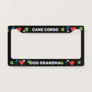 Cane Corso Dog Grandma License Plate Frame