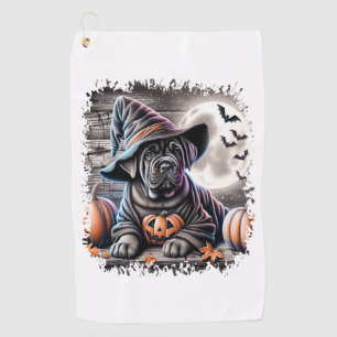 Cane Corso Dog Halloween Golf Towel