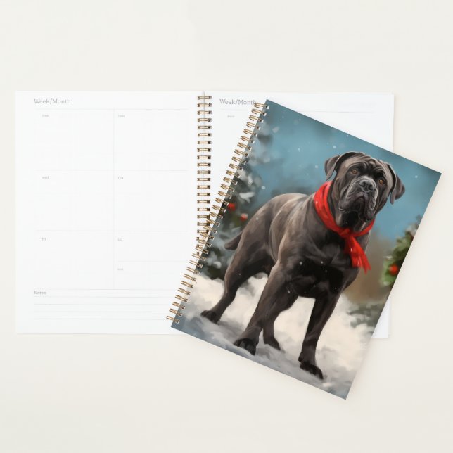 Cane Corso Dog in Snow Christmas  Planner (Display)