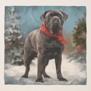 Cane Corso Dog in Snow Christmas  Scarf