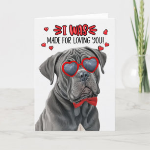 Cane Corso Dog Made for Loving You Valentine Holiday Card