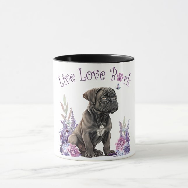 Cane Corso Dog Mom Floral Mug (Center)