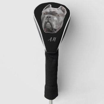 Cane Corso Dog Monogrammed Golf Head Cover by ritmoboxer at Zazzle