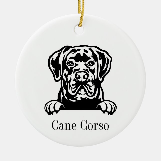 Cane Corso dog ornament (Front)