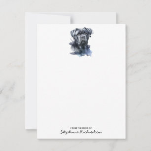 Cane Corso Dog Personalized Watercolor Note Card