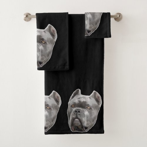 Cane Corso dog set of bath towels