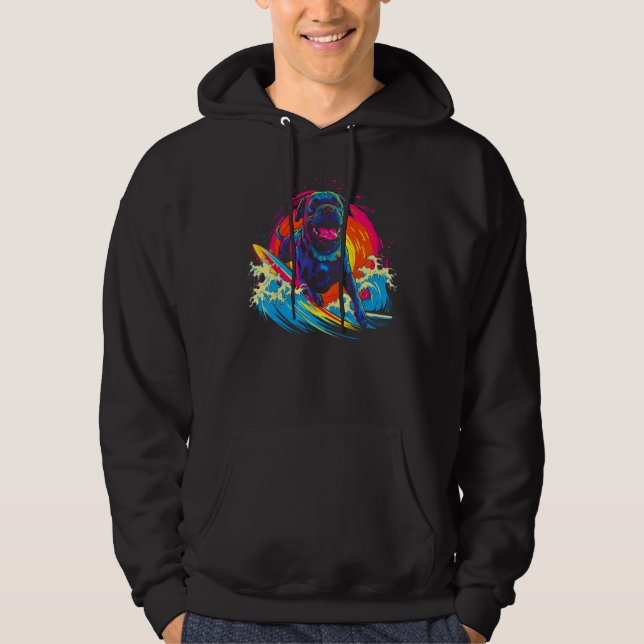 Cane Corso Dog Surfer Hoodie (Front)