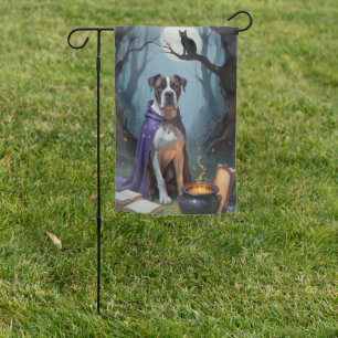 Cane Corso Dog Whimsical Halloween Painting Garden Flag