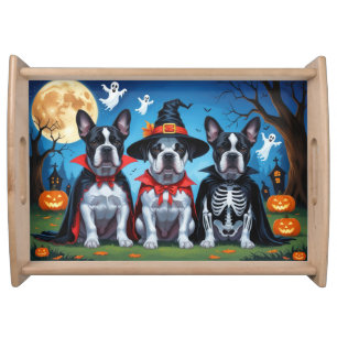 Cane Corso Dogs Pumpkin Halloween Funny Serving Tray