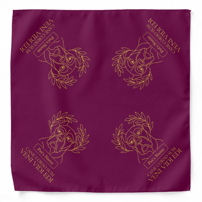 Cane Corso Emperor Bandana - Veni, Vidi, Eti (Front)