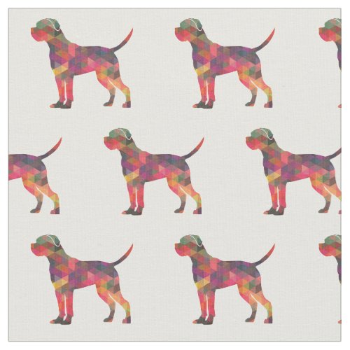 Cane Corso Geometric Pattern Dog Silhouette Multi Fabric