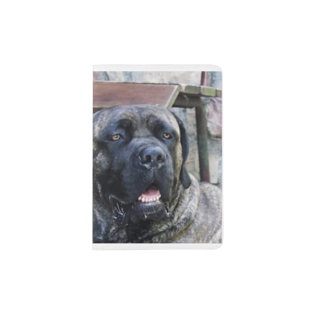 cane corso grey brindle passport holder (Front)