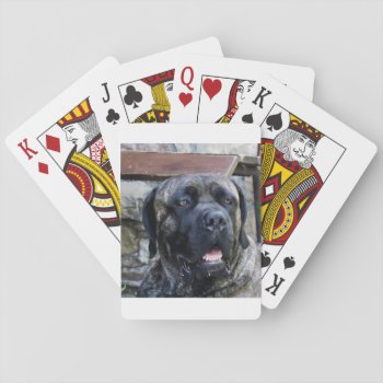 Cane Corso Grey Brindle Playing Cards by BreakoutTees at Zazzle