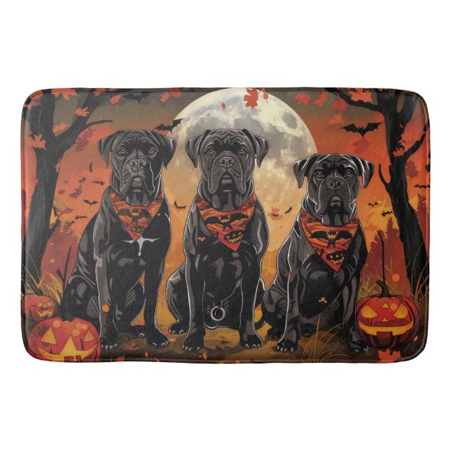 Cane Corso Halloween Spooky Bath Mat (Front)