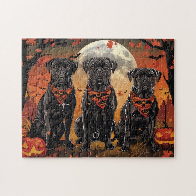 Cane Corso Halloween Spooky Jigsaw Puzzle (Horizontal)