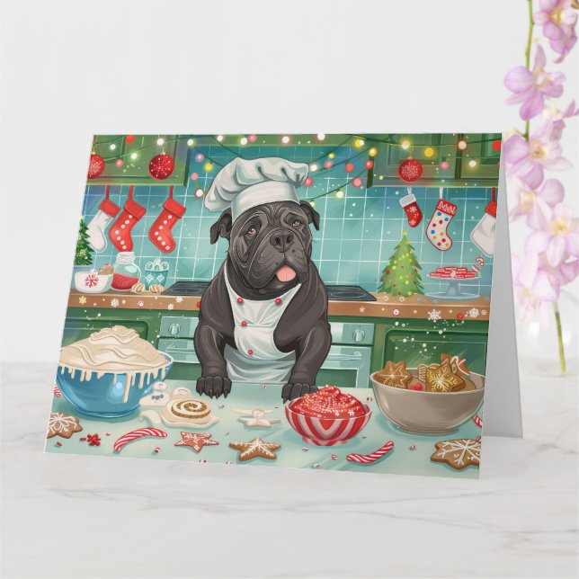 Cane Corso Holiday Baking: Festive Christmas Card (Orchid)
