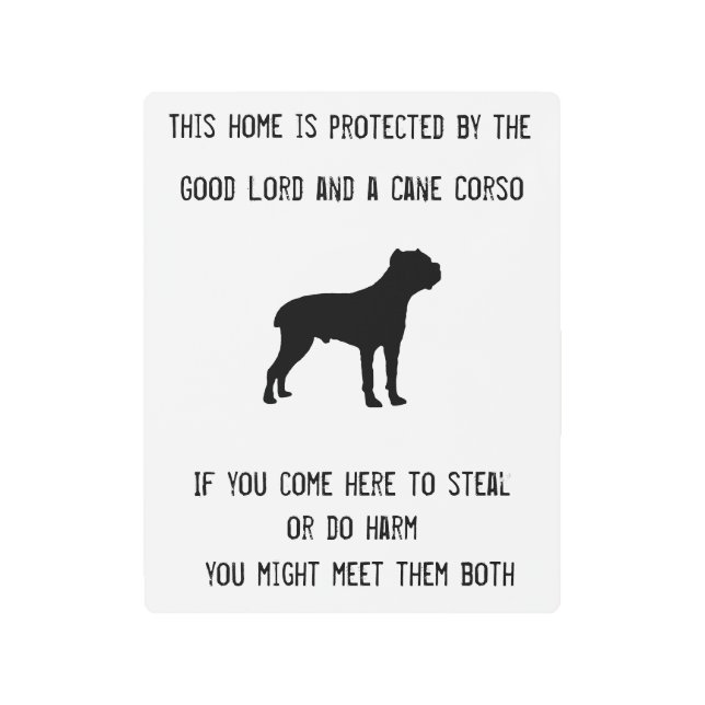 Cane Corso home protection Metal Print (Front)