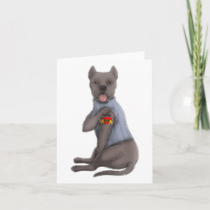 Cane Corso I Love Mom Tattoo Dog Shirt Funny Mothe Card